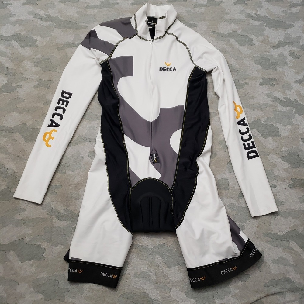 Decca Winter Cycling Suit Womens Small White Padded Long Sleeve